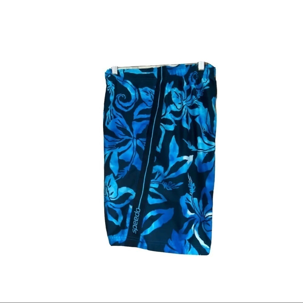 Speedo Mens Blue Hawaiian Floral Swim Trunks Mesh Lining Sz M
4175